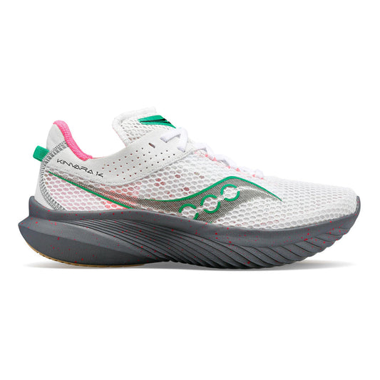 Women's Saucony Kinvara 14, White/Gravel, 9 B Medium