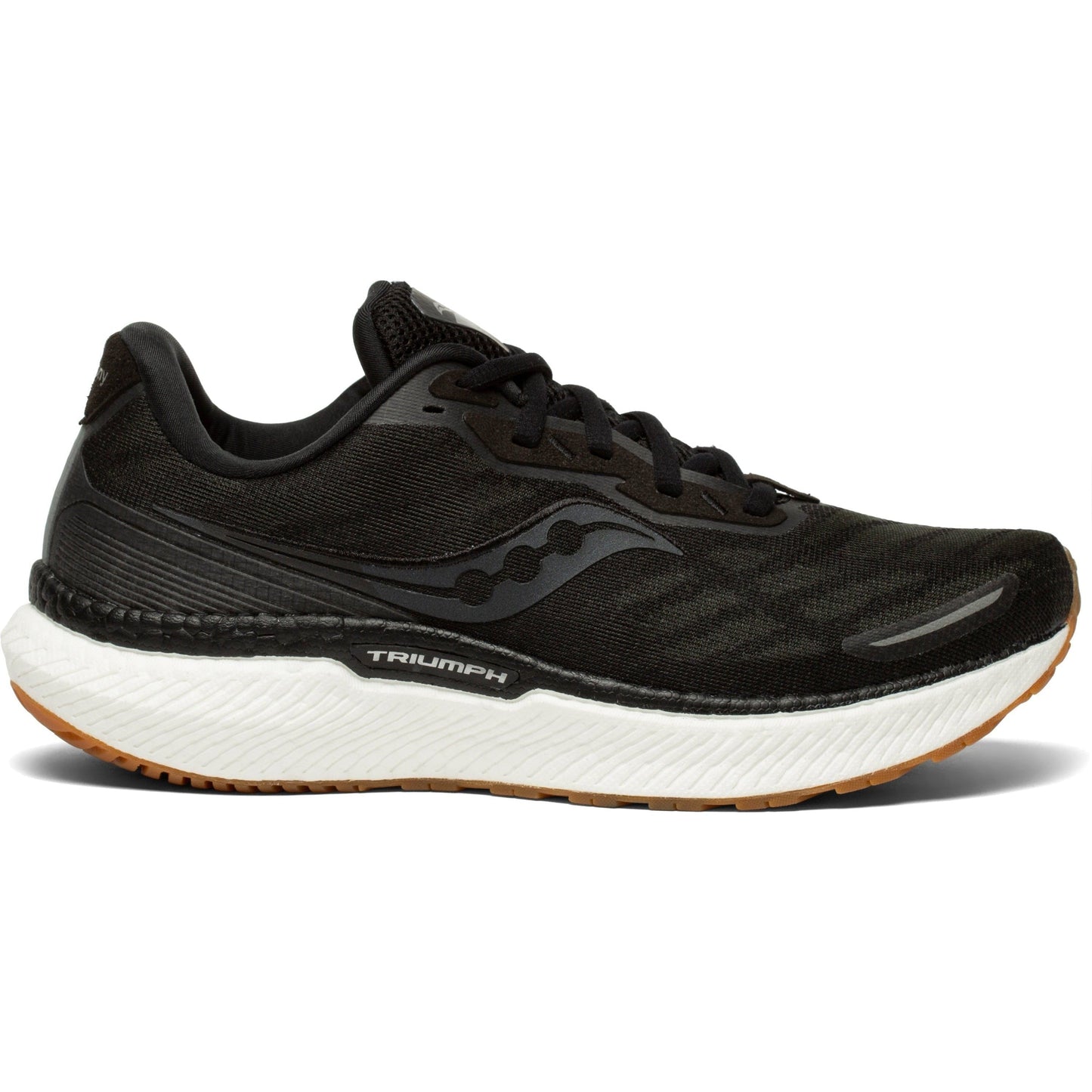 Women's Saucony Triumph 19, Black/Gum, 9 B Medium