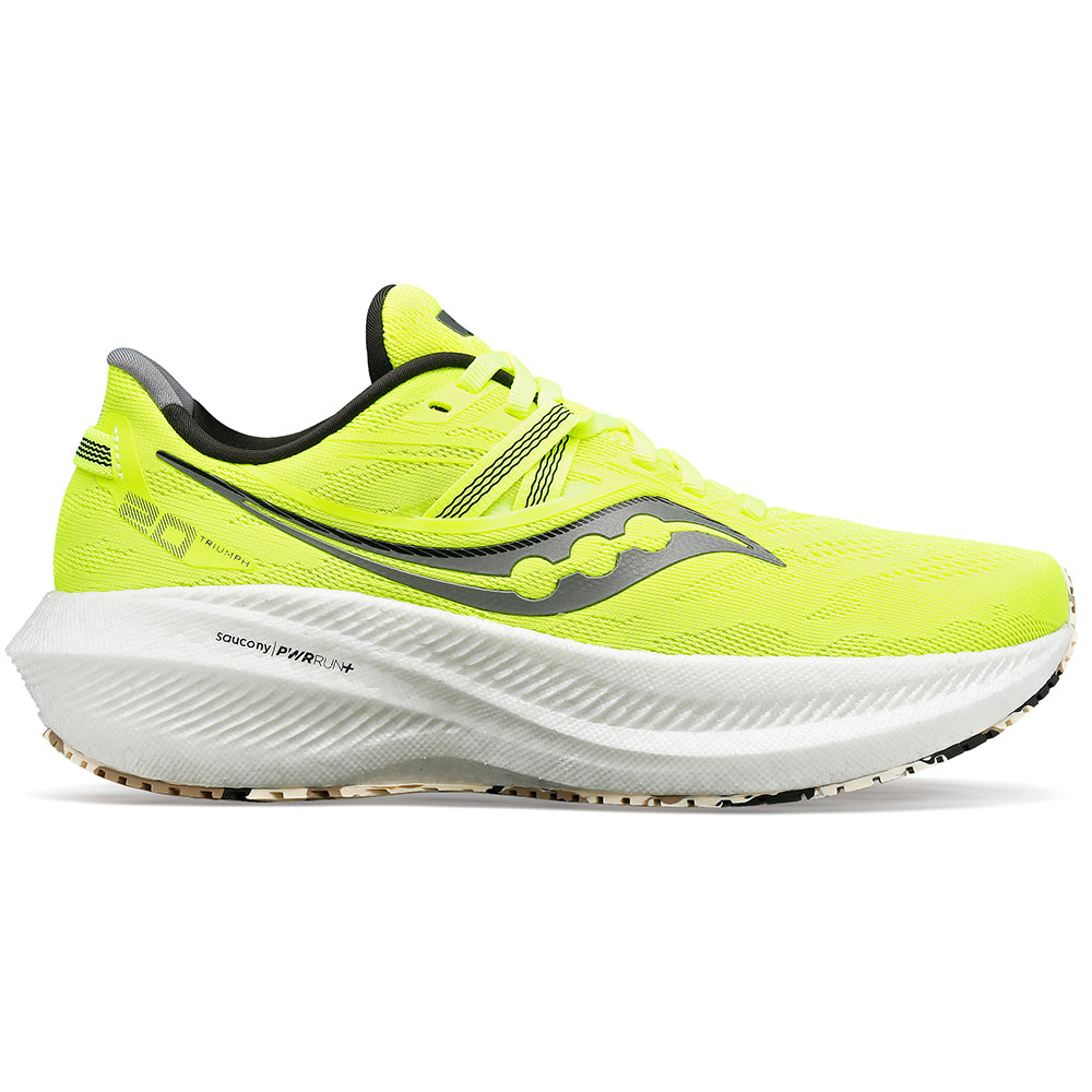 Women's Saucony Triumph 20, Citron/Black, 9 B Medium