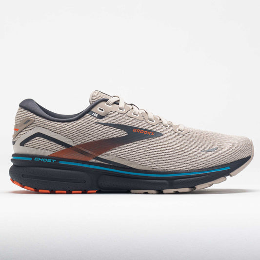 Brooks Ghost 15 Men's  White Sand/Red Orange/Blue